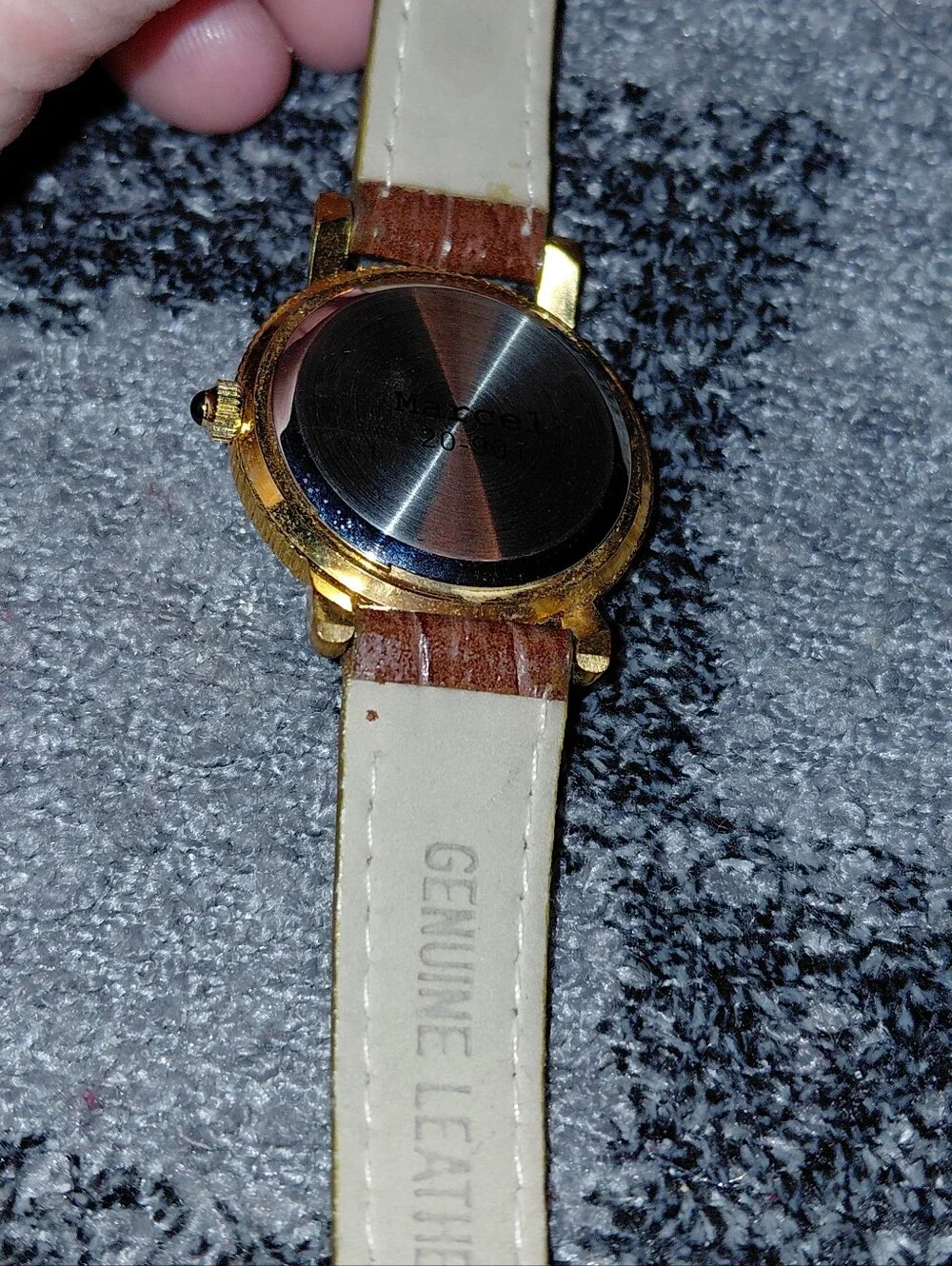 Vintage Marcel Drucker $10 Gold Eagle Coin Watch Leather Strap 90s Americana CC